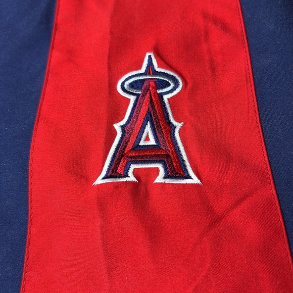 Official MLB‎ Los Angeles Anaheim Angeles Baseball ⚾️ Pullover Windbreaker M - Picture 8 of 13